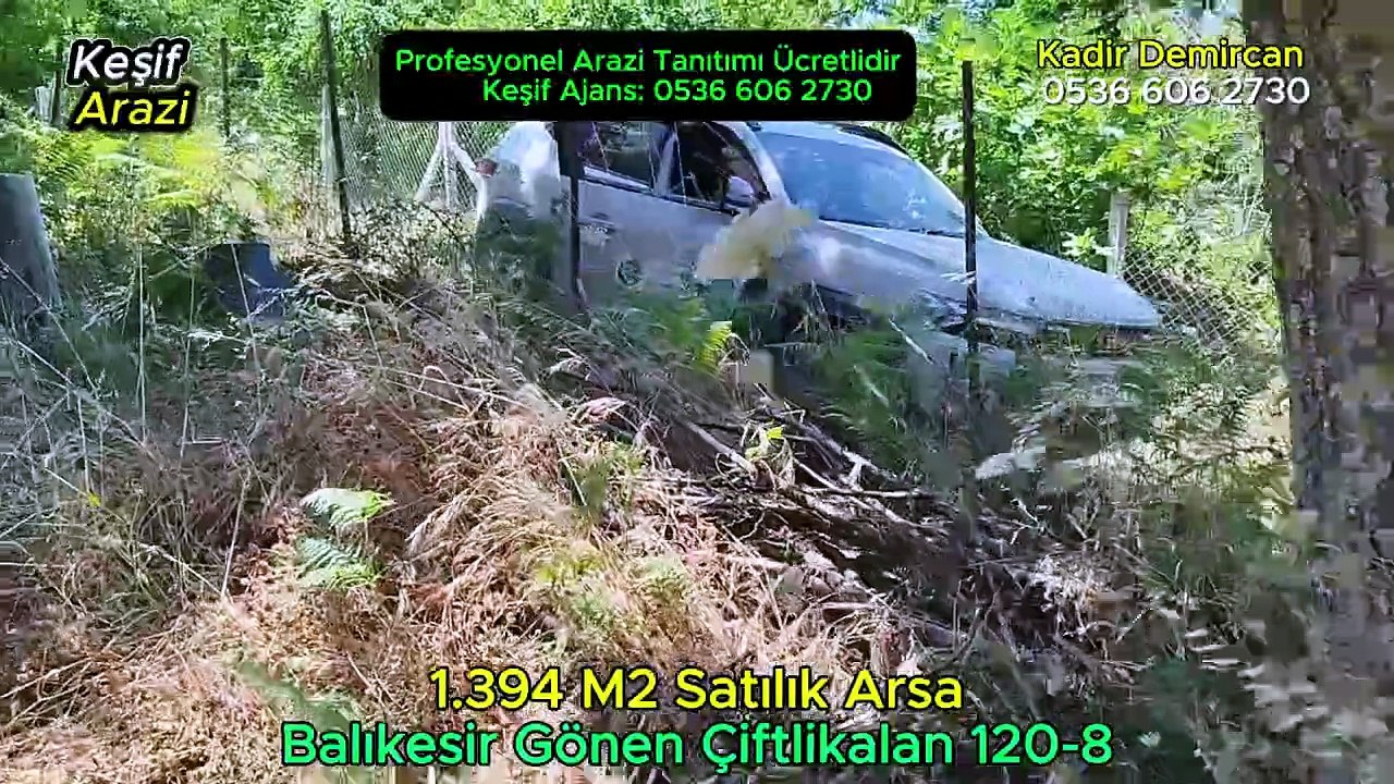 1.394 M2 Satılık Arsa Keşif Arazi. Balıkesir Gönen Çiftlikalan Köyü 120 ada 8 parsel