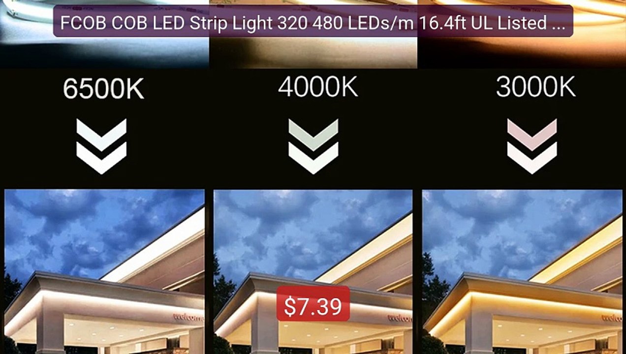 FCOB COB LED Strip Light 320 480 LEDs/m 16.4ft UL Listed High ... -- Hot Deal 2026 | Limited Offer!
