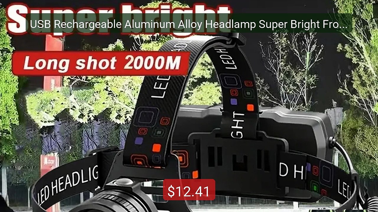 USB Rechargeable Aluminum Alloy Headlamp Super Bright Front He... -- Best Buy 2026 | Great Quality!