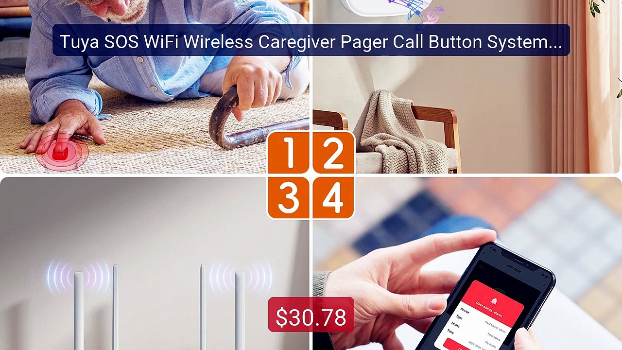 Tuya SOS WiFi Wireless Caregiver Pager Call Button System Eme... -- Amazing Value 2026 | Must Have!