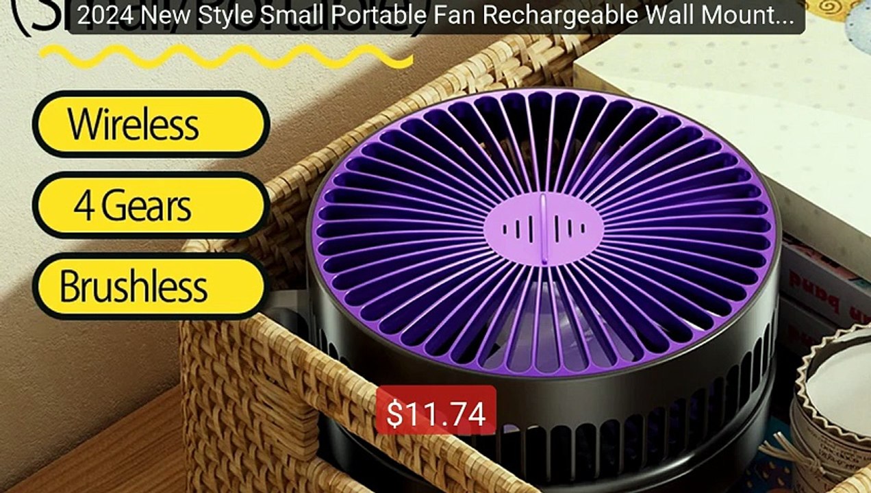 2024 New Style Small Portable Fan Rechargeable Wall Mounted Fa... -- Best Buy 2026 | Great Quality!