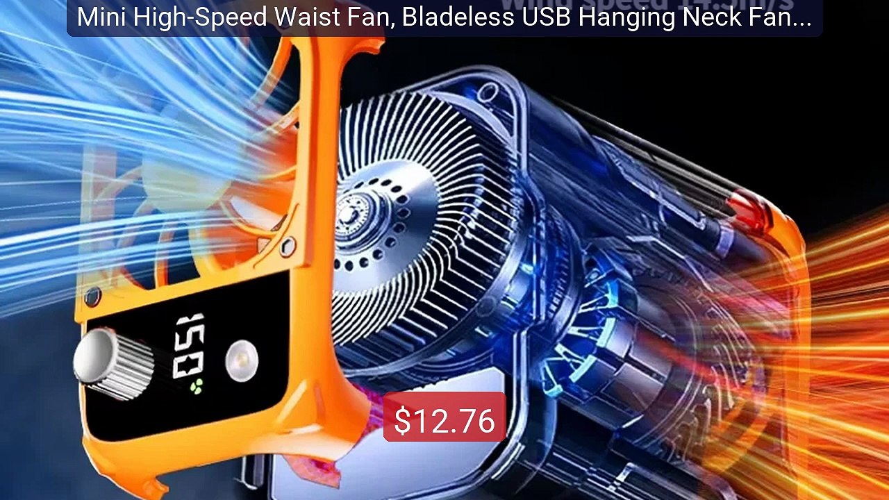 Mini High-Speed Waist Fan, Bladeless USB Hanging Neck Fan, Ou... -- Amazing Value 2026 | Must Have!