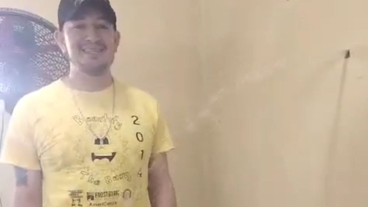Water Pours Into A Room After A Wall Is Drilled