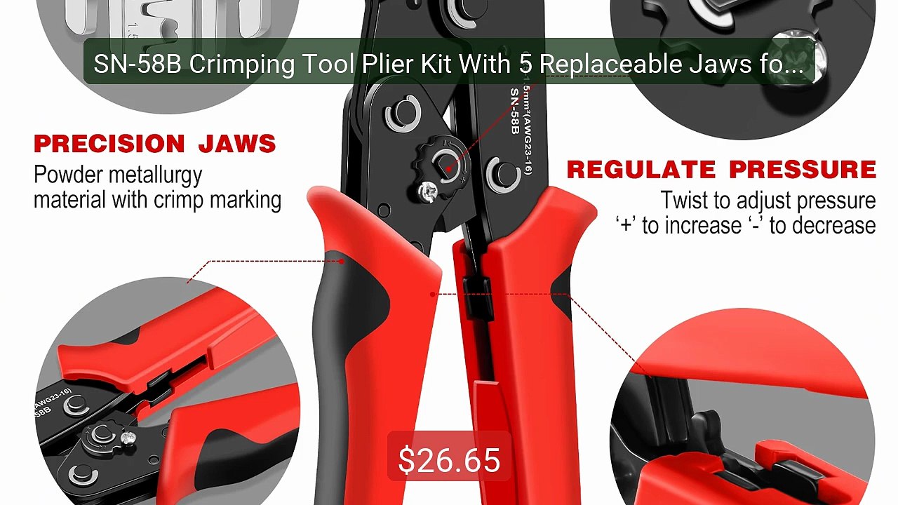 SN-58B Crimping Tool Plier Kit With 5 Replaceable Jaws for Dupont J... -- Top Rated 2026 | Buy Now!