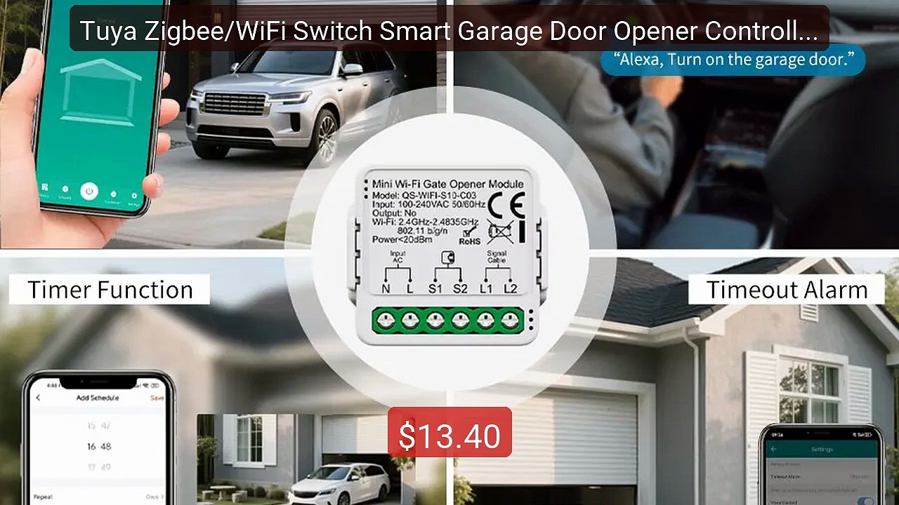 Tuya Zigbee/WiFi Switch Smart Garage Door Opener Controller m... -- Amazing Value 2026 | Must Have!