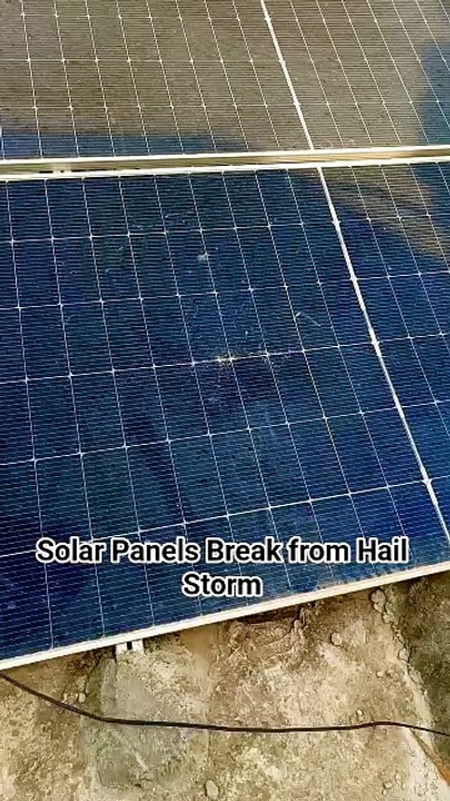 Solar panels Damage from Hail Storm #trending #