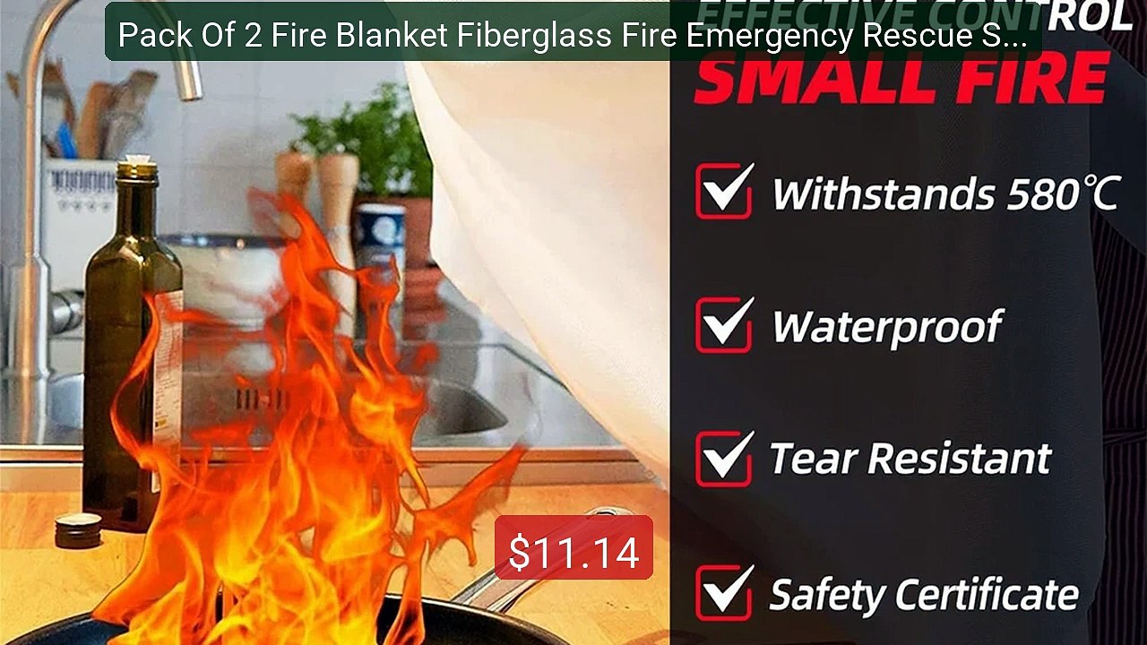 Pack Of 2 Fire Blanket Fiberglass Fire Emergency Rescue Shelter Fl... -- Best Deal 2026 | Shop Now!