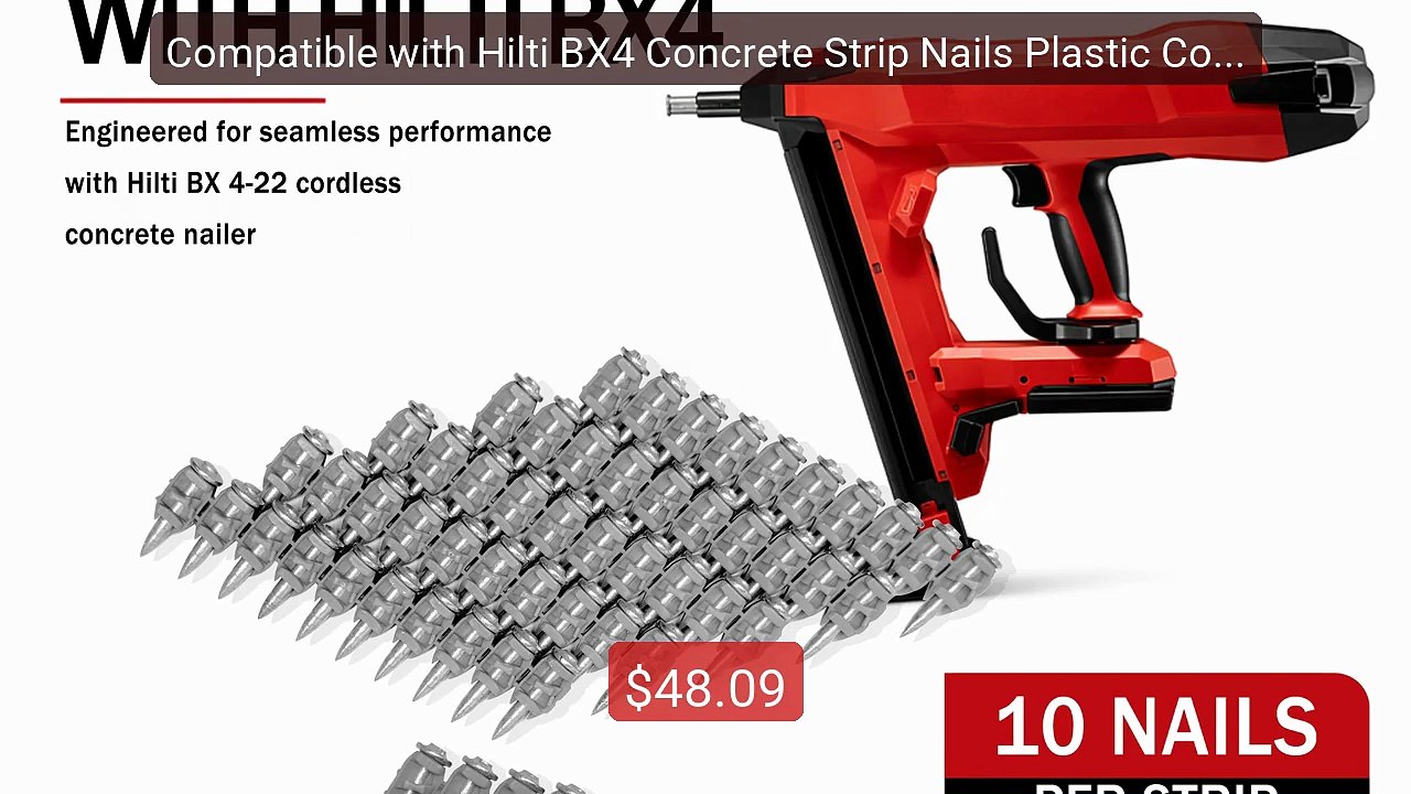 Compatible with Hilti BX4 Concrete Strip Nails Plastic Coll... -- Top Pick 2026 | Unbeatable Price!