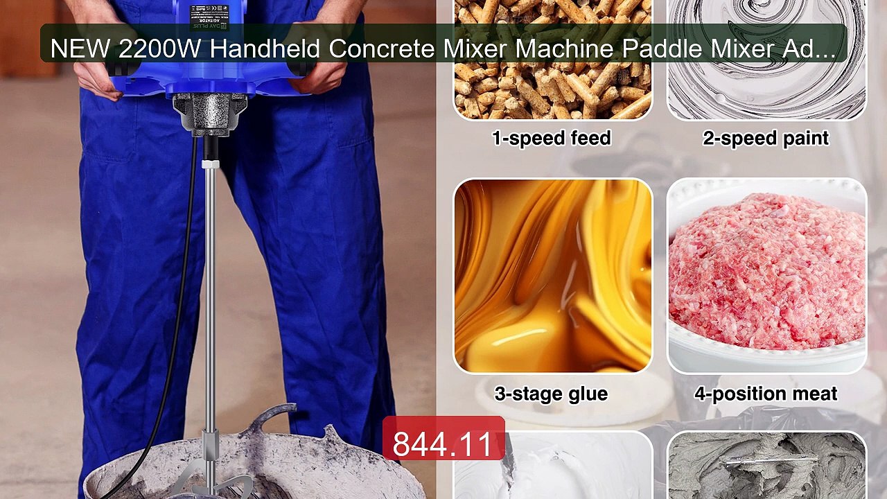 NEW 2200W Handheld Concrete Mixer Machine Paddle Mixer Adjustable ... -- Best Deal 2026 | Shop Now!