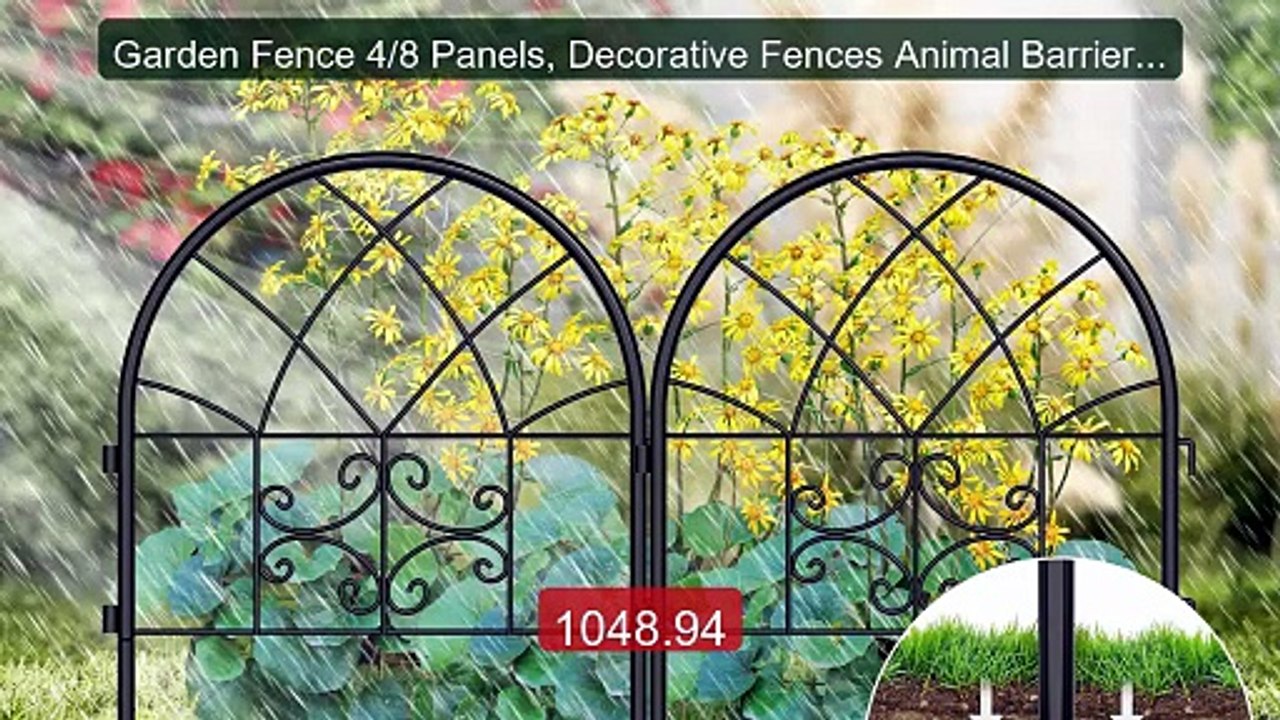 Garden Fence 4/8 Panels, Decorative Fences Animal Barrier, No ... -- Best Buy 2026 | Great Quality!