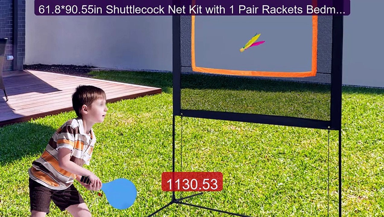 61.8*90.55in Shuttlecock Net Kit with 1 Pair Rackets Bedmin... -- Top Pick 2026 | Unbeatable Price!
