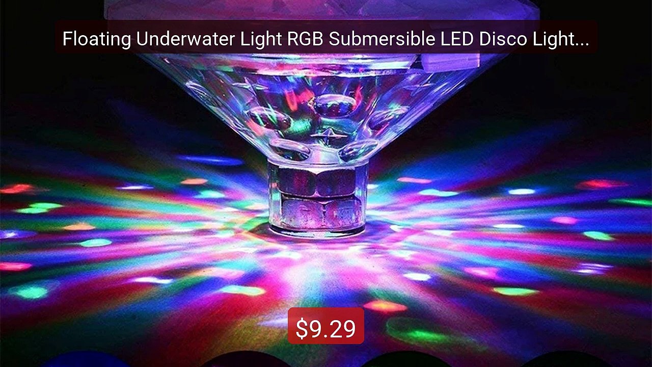 Floating Underwater Light RGB Submersible LED Disco Light Glo... -- Amazing Value 2026 | Must Have!
