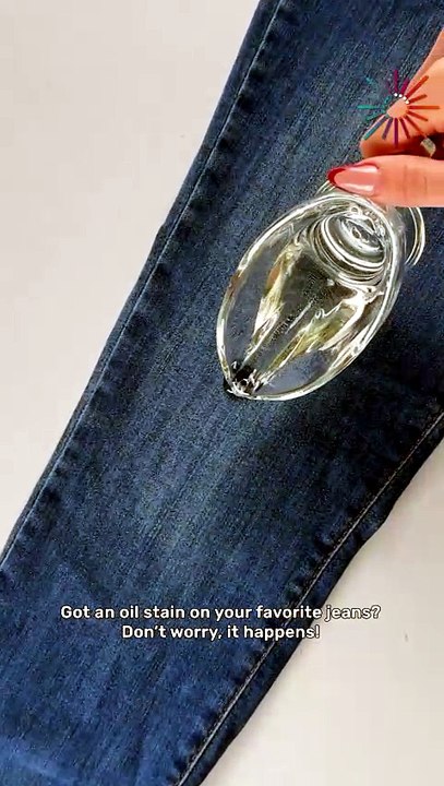Bye-bye oil stain, hello clean jeans! ✨👖