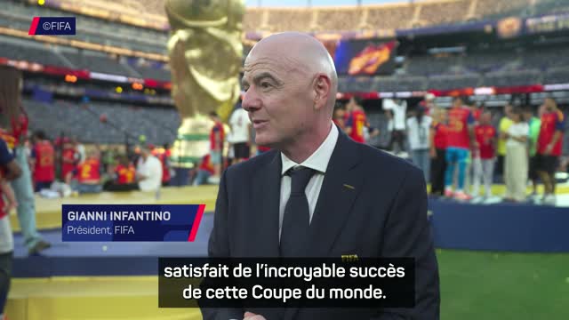CdM 2026 - Infantino plus que satisfait d’une édition qui a “pulvérisé” tous les records
