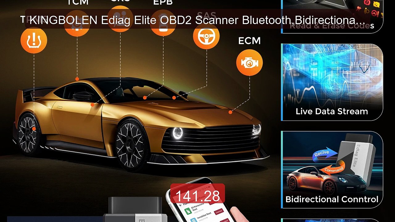 KINGBOLEN Ediag Elite OBD2 Scanner Bluetooth,Bidirectional Te... -- Amazing Value 2026 | Must Have!