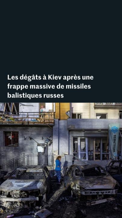 Les dégâts à Kiev après une frappe massive de missiles balistiques russes