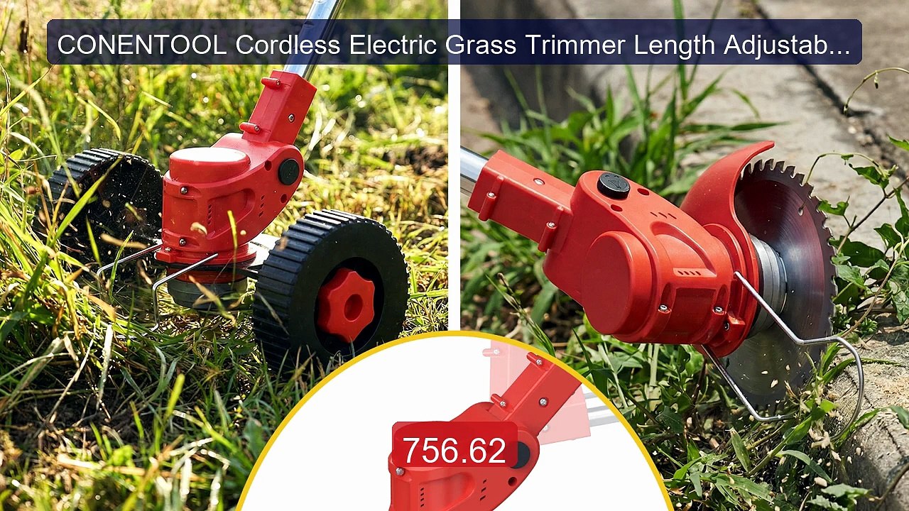 CONENTOOL Cordless Electric Grass Trimmer Length Adjustable H... -- Amazing Value 2026 | Must Have!
