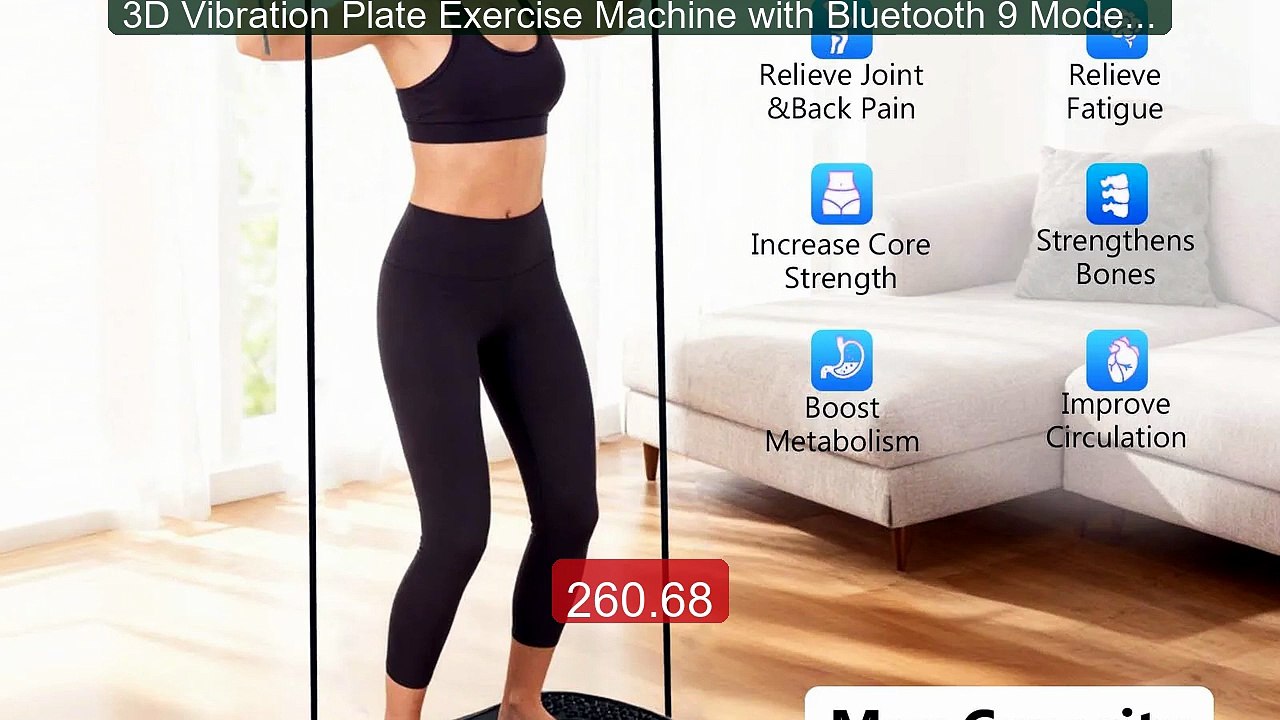3D Vibration Plate Exercise Machine with Bluetooth 9 Modes 200... -- Hot Deal 2026 | Limited Offer!