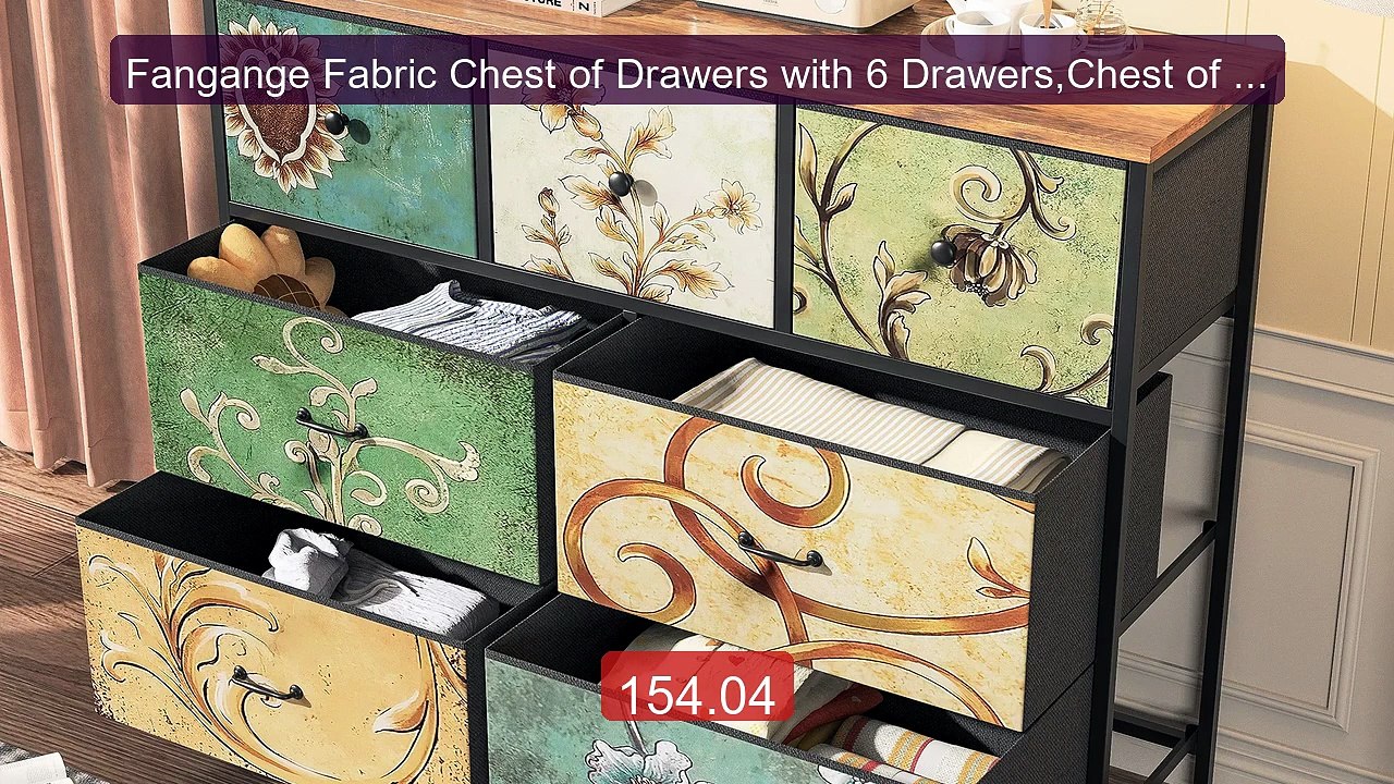 Fangange Fabric Chest of Drawers with 6 Drawers,Chest of Drawe... -- Hot Deal 2026 | Limited Offer!