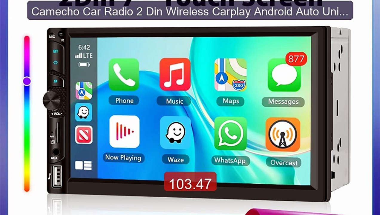 Camecho Car Radio 2 Din Wireless Carplay Android Auto Univers... -- Amazing Value 2026 | Must Have!