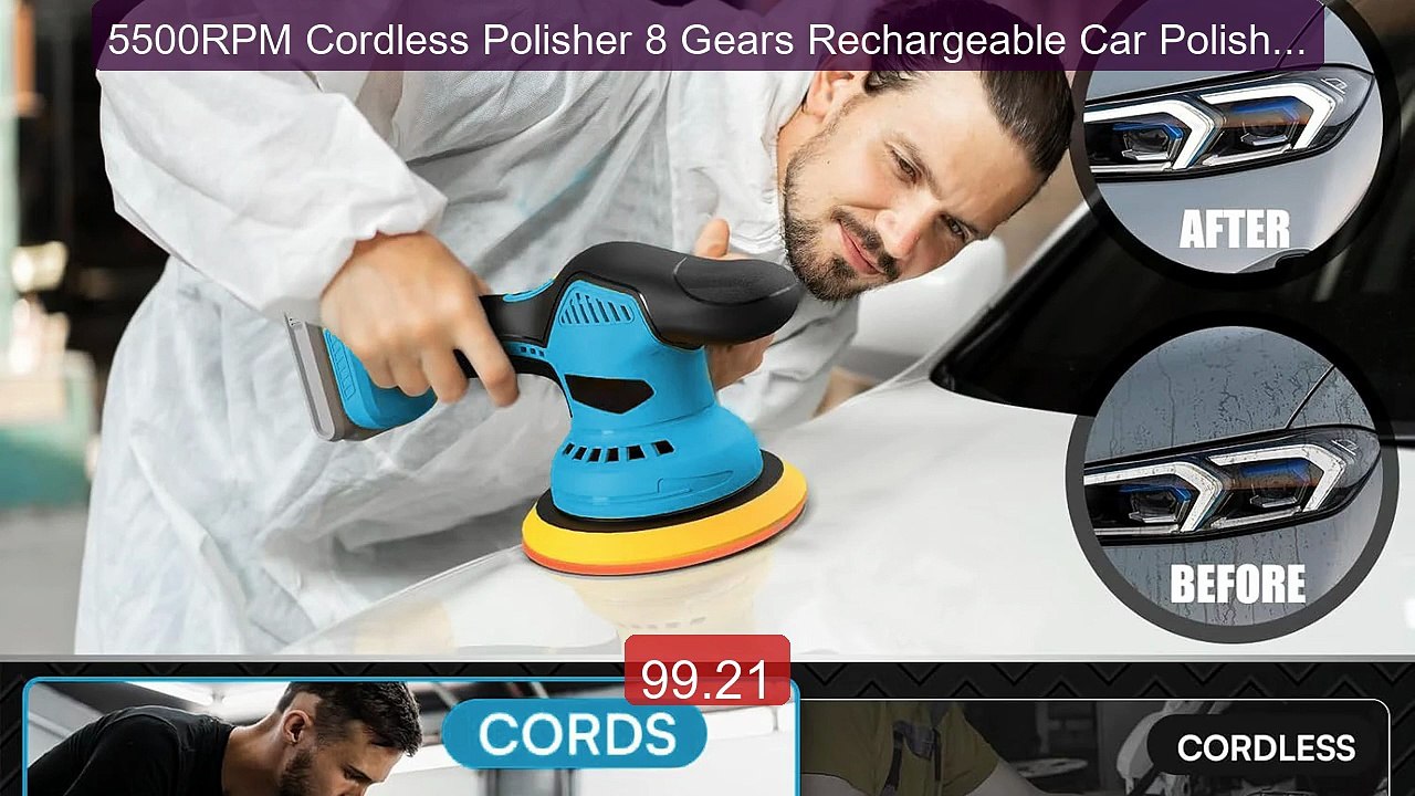 5500RPM Cordless Polisher 8 Gears Rechargeable Car Polishing Machin... -- Top Rated 2026 | Buy Now!