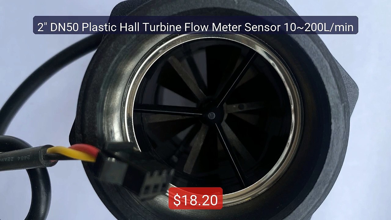 2" DN50 Plastic Hall Turbine Flow Meter Sensor 10~200L/min -- Amazing Value 2026 | Must Have!
