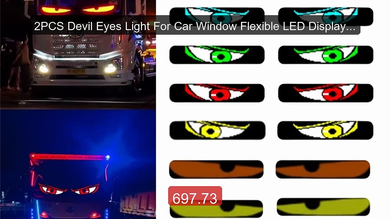 2PCS Devil Eyes Light For Car Window Flexible LED Display Scre... -- Hot Deal 2026 | Limited Offer!