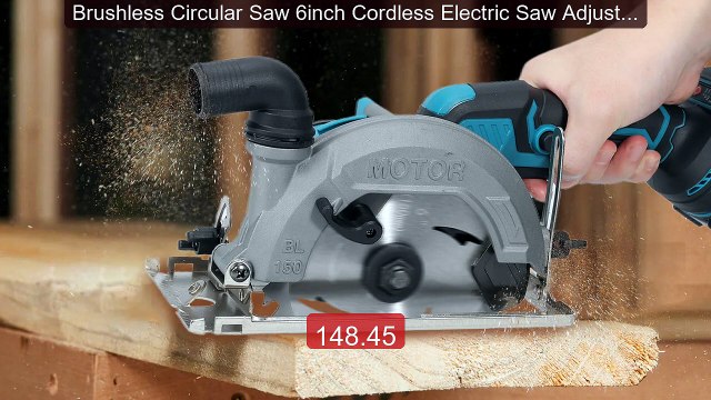 Brushless Circular Saw 6inch Cordless Electric Saw Adjustable... Amazing Value 2026 | Must Have!