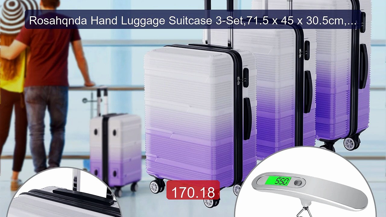 Rosahqnda Hand Luggage Suitcase 3-Set,71.5 x 45 x 30.5cm,Troll... -- Best Buy 2026 | Great Quality!