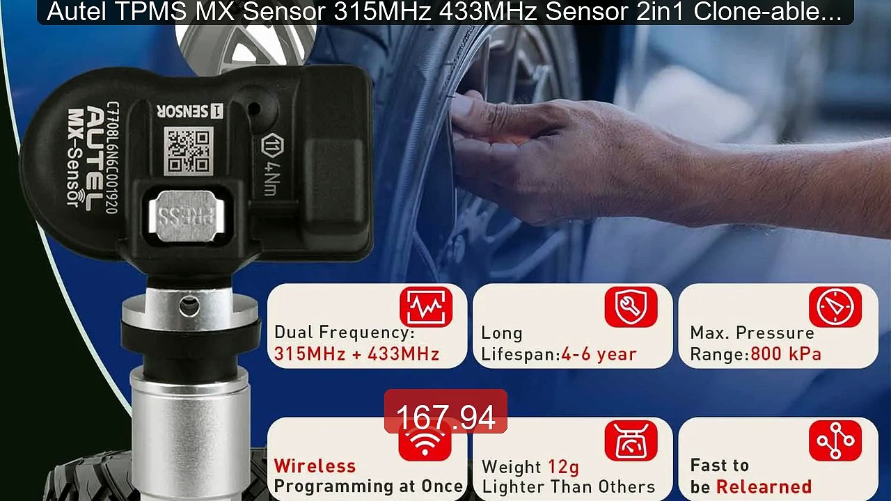 Autel TPMS MX Sensor 315MHz 433MHz Sensor 2in1 Clone-able Pro... -- Amazing Value 2026 | Must Have!
