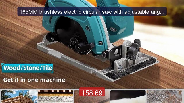 165MM brushless electric circular saw with adjustable angle cu... Best Buy 2026 | Great Quality!