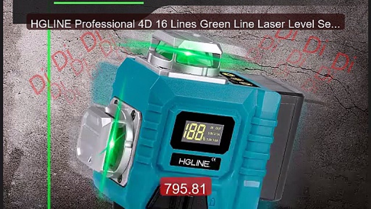 HGLINE Professional 4D 16 Lines Green Line Laser Level Self-l... -- Amazing Value 2026 | Must Have!