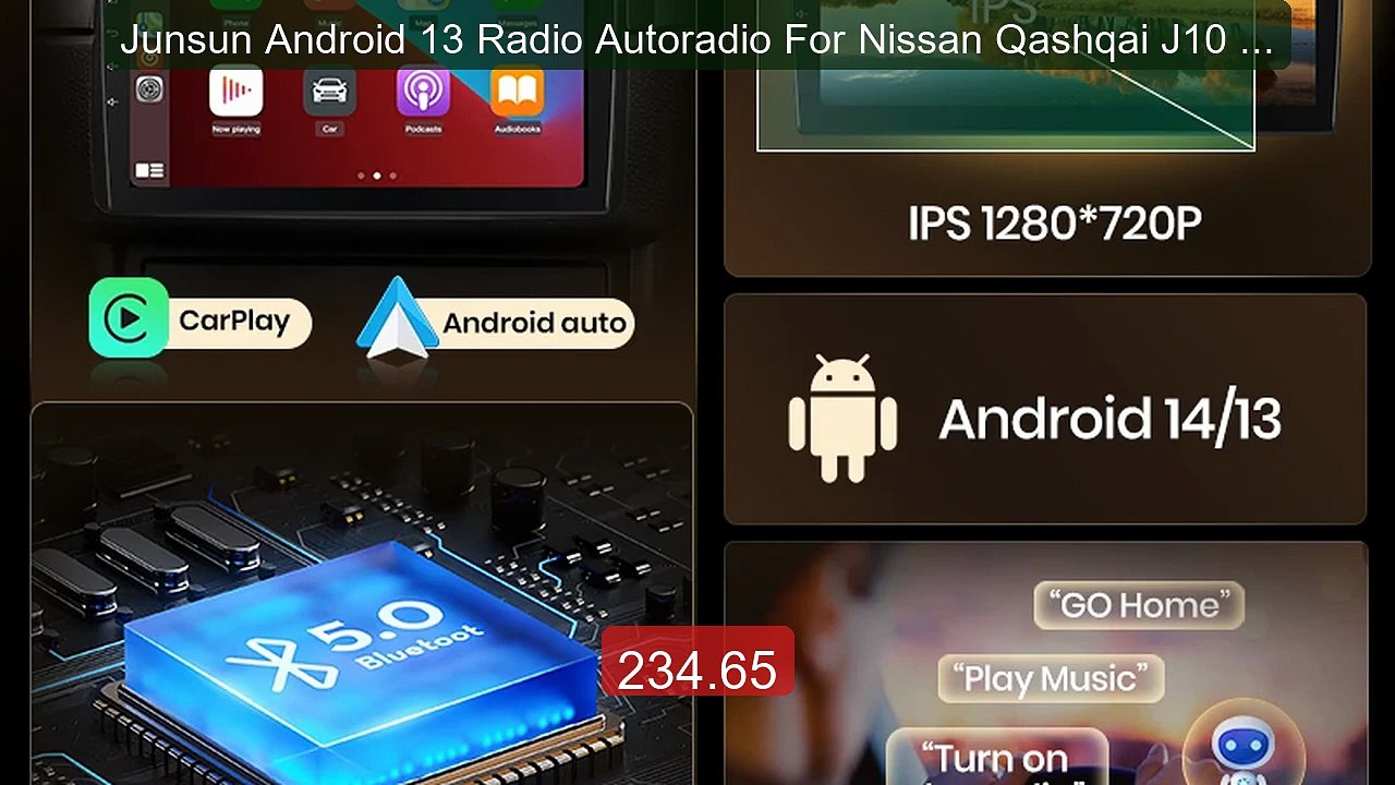 Junsun Android 13 Radio Autoradio For Nissan Qashqai J10 2006 ... -- Best Buy 2026 | Great Quality!