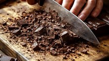chocolate cutting ASMR