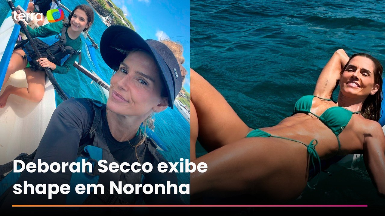 Deborah Secco curte férias em Noronha com a filha