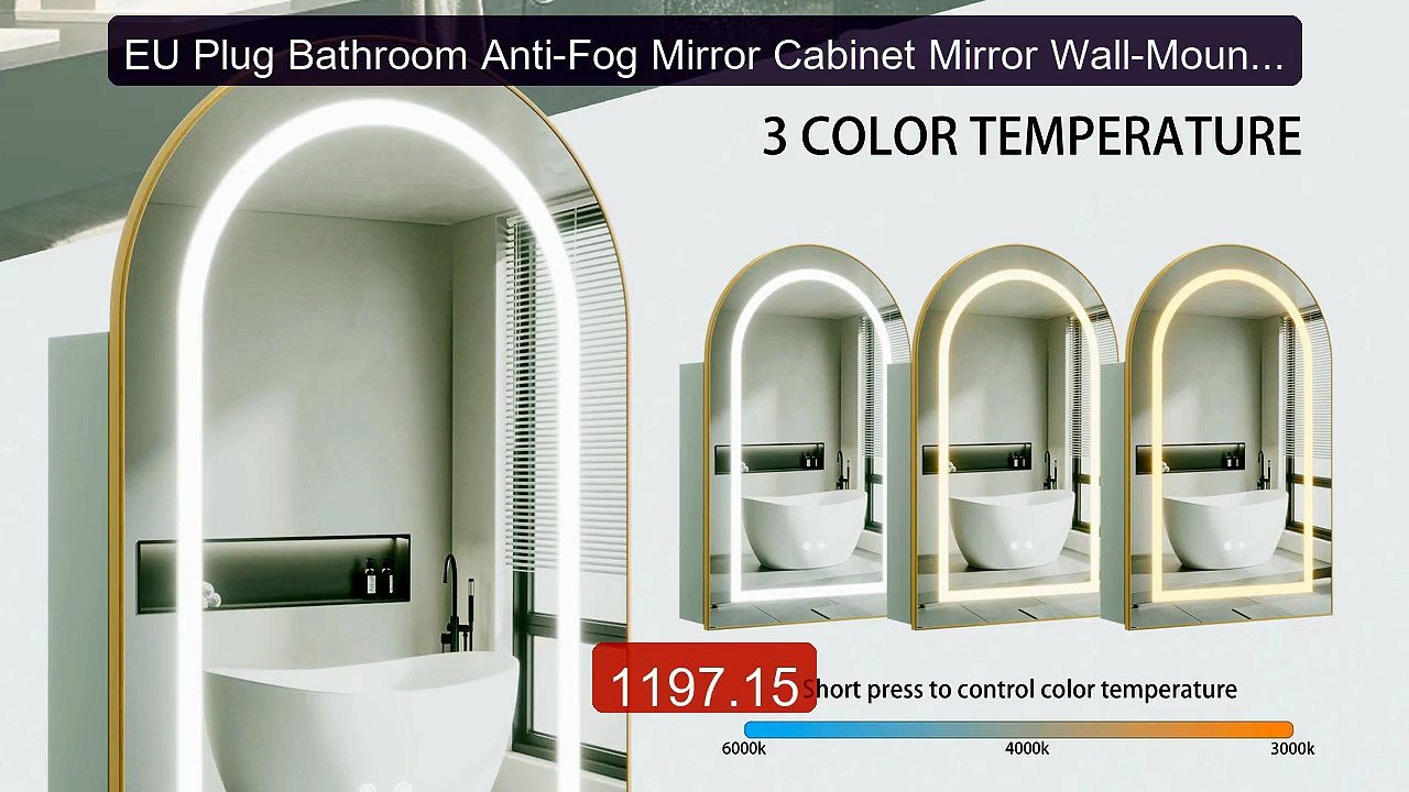 EU Plug Bathroom Anti-Fog Mirror Cabinet Mirror Wall-Mounte... -- Top Pick 2026 | Unbeatable Price!