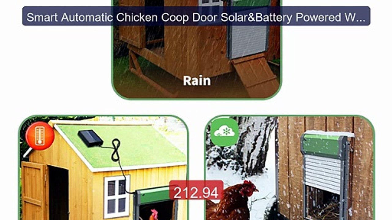Smart Automatic Chicken Coop Door Solar&Battery Powered With Timer... -- Best Deal 2026 | Shop Now!