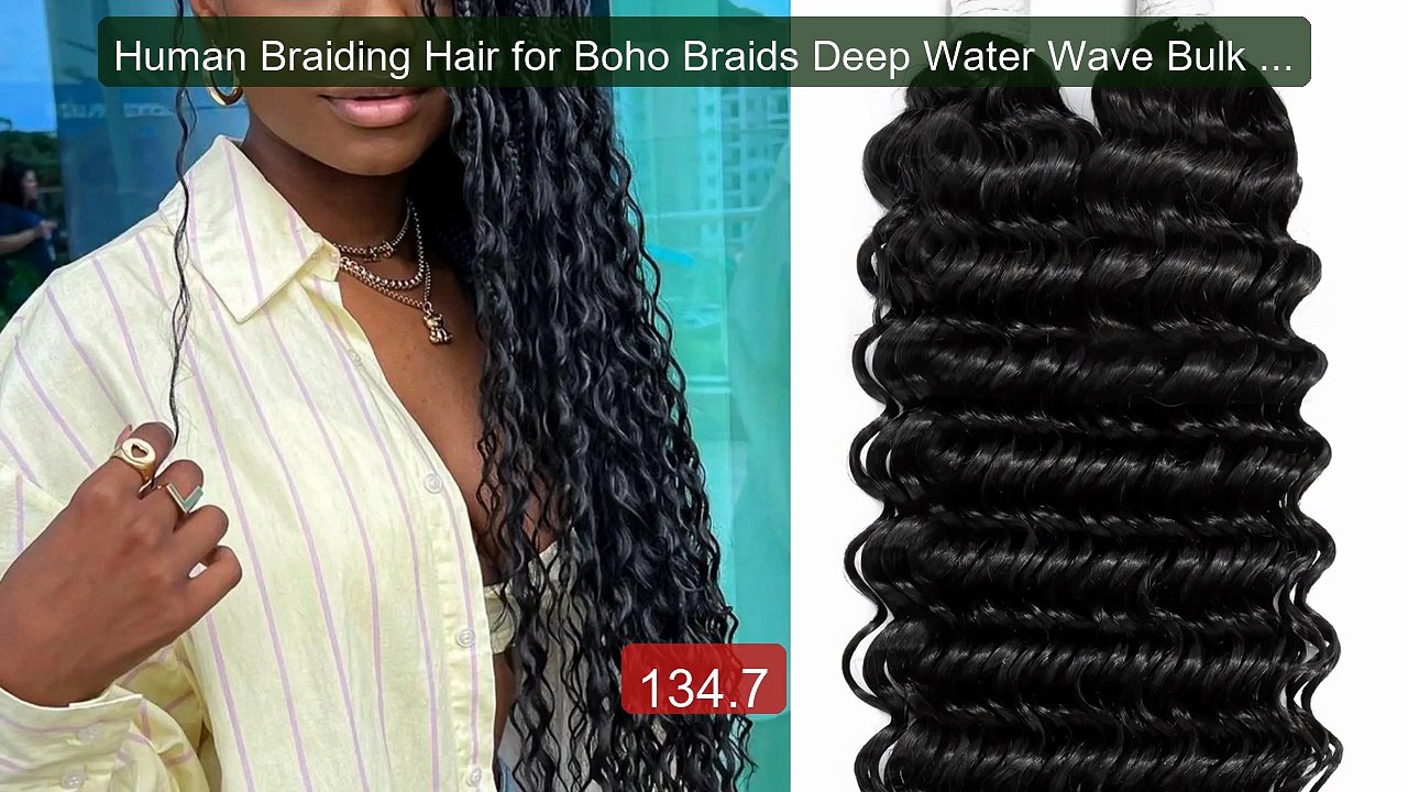 Human Braiding Hair for Boho Braids Deep Water Wave Bulk Human Boho... -- Top Rated 2026 | Buy Now!