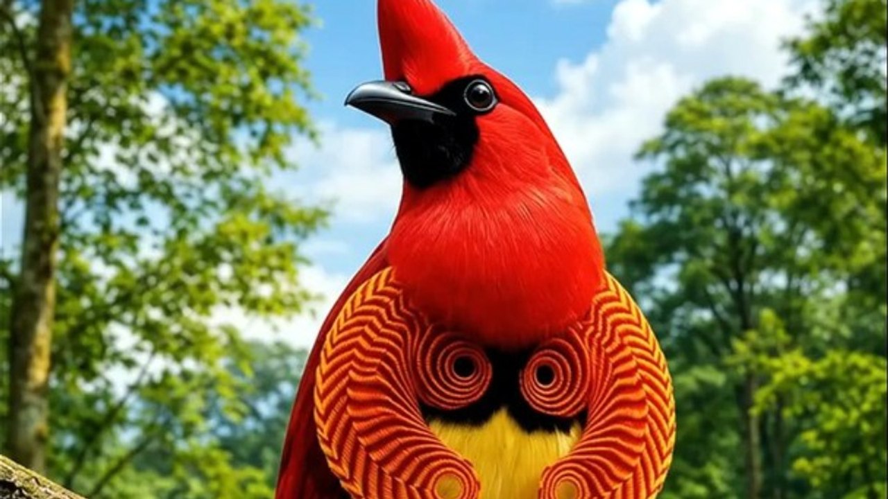 This Stunning Red Bird Looks Like Nature's Most Perfect Masterpiece!