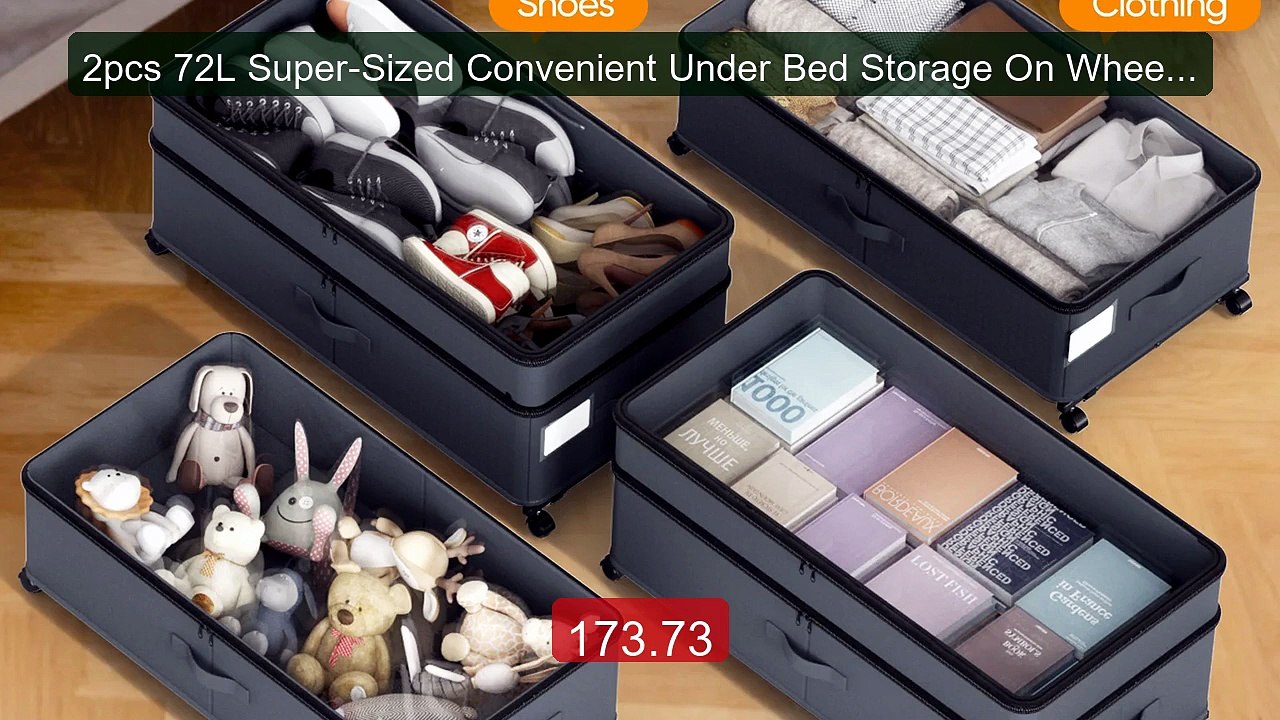 2pcs 72L Super-Sized Convenient Under Bed Storage On Wheels,1... -- Amazing Value 2026 | Must Have!