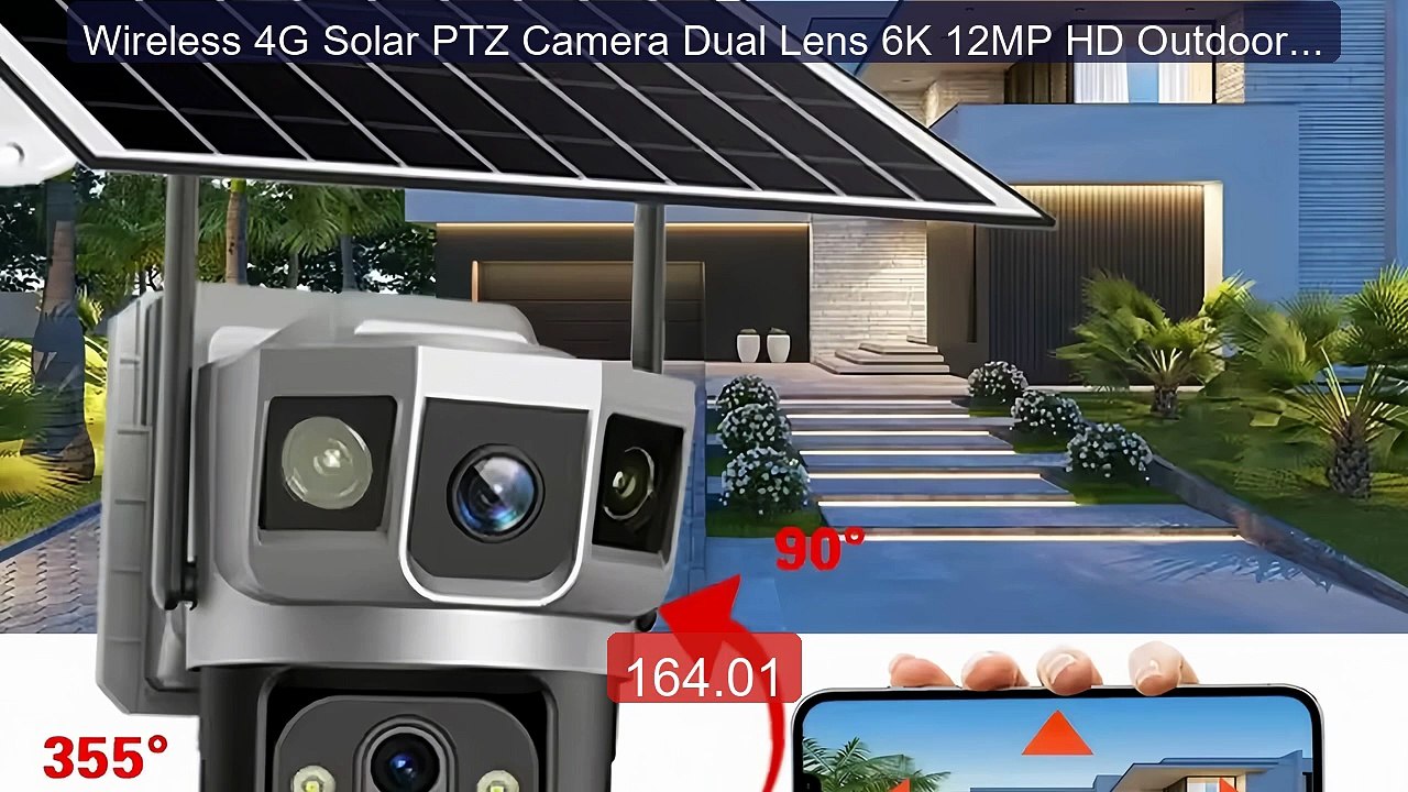 Wireless 4G Solar PTZ Camera Dual Lens 6K 12MP HD Outdoor CCTV... -- Hot Deal 2026 | Limited Offer!