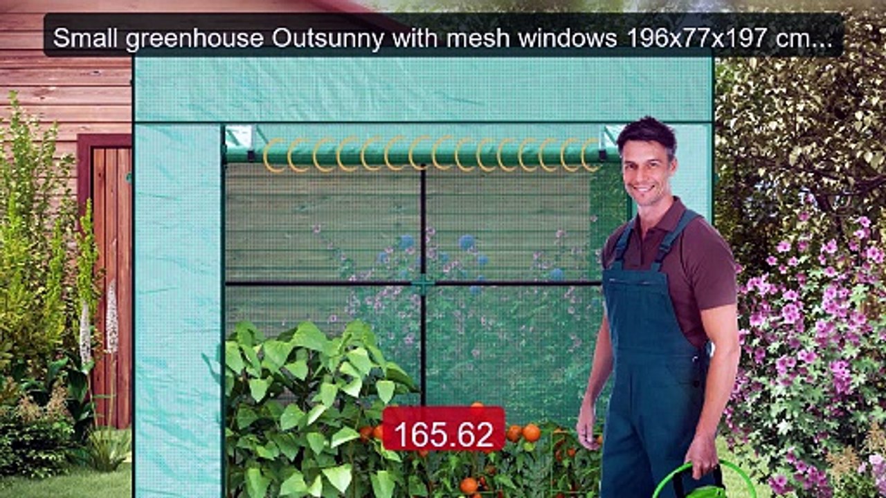Small greenhouse Outsunny with mesh windows 196x77x197 cm Green -- Best Deal 2026 | Shop Now!