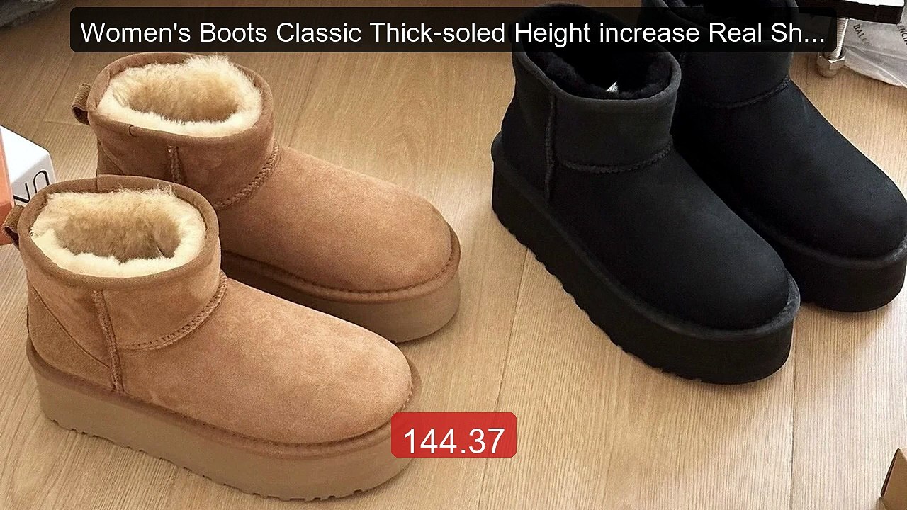 Women's Boots Classic Thick-soled Height increase Real Sheepsk... -- Best Buy 2026 | Great Quality!