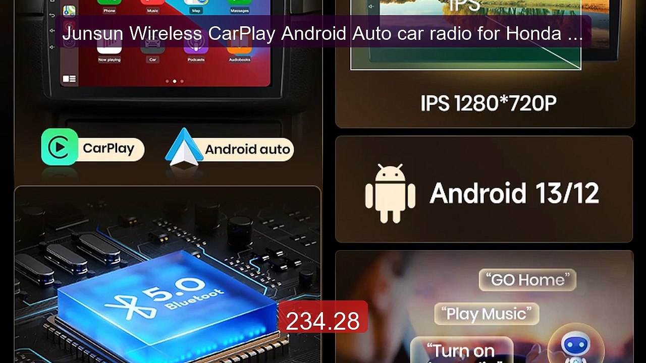 Junsun Wireless CarPlay Android Auto car radio for Honda Accord 8 ... -- Best Deal 2026 | Shop Now!
