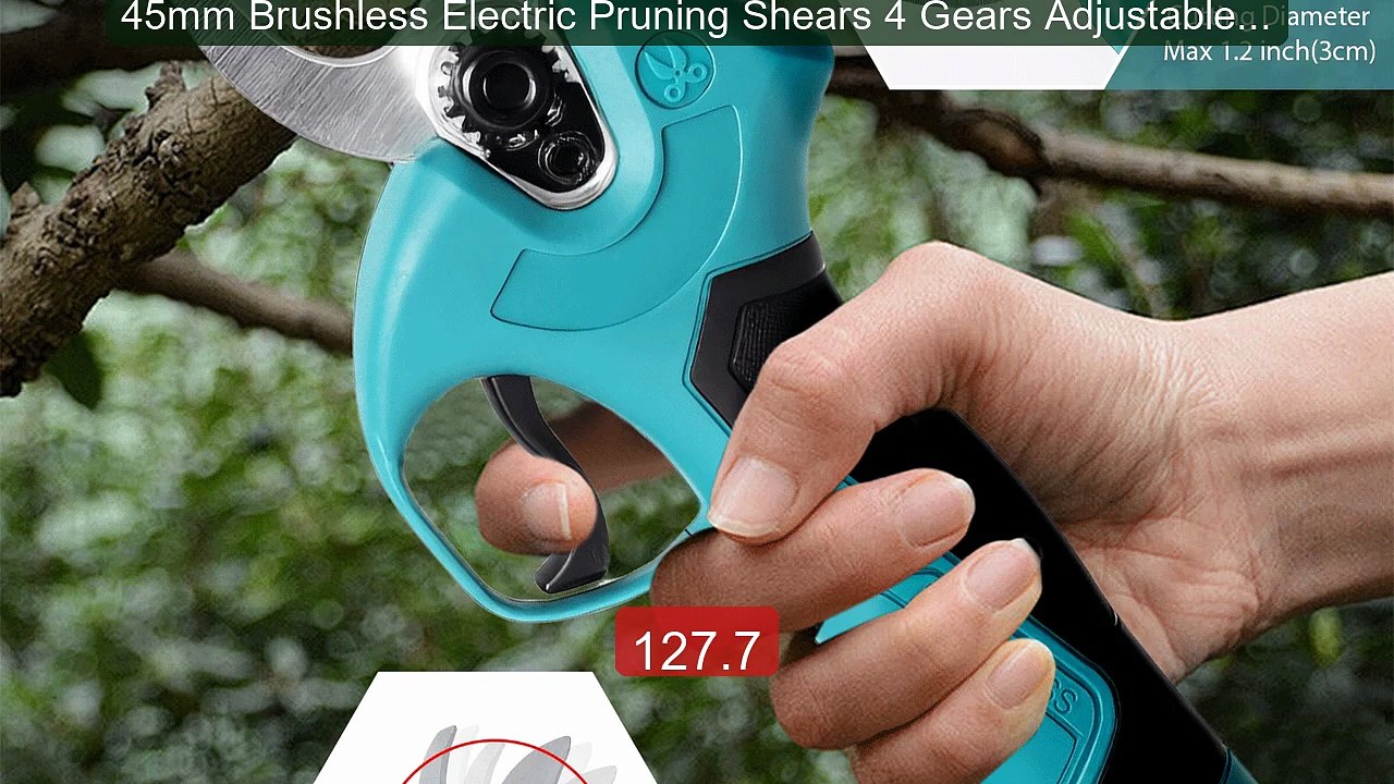 45mm Brushless Electric Pruning Shears 4 Gears Adjustable Cutting ... -- Best Deal 2026 | Shop Now!
