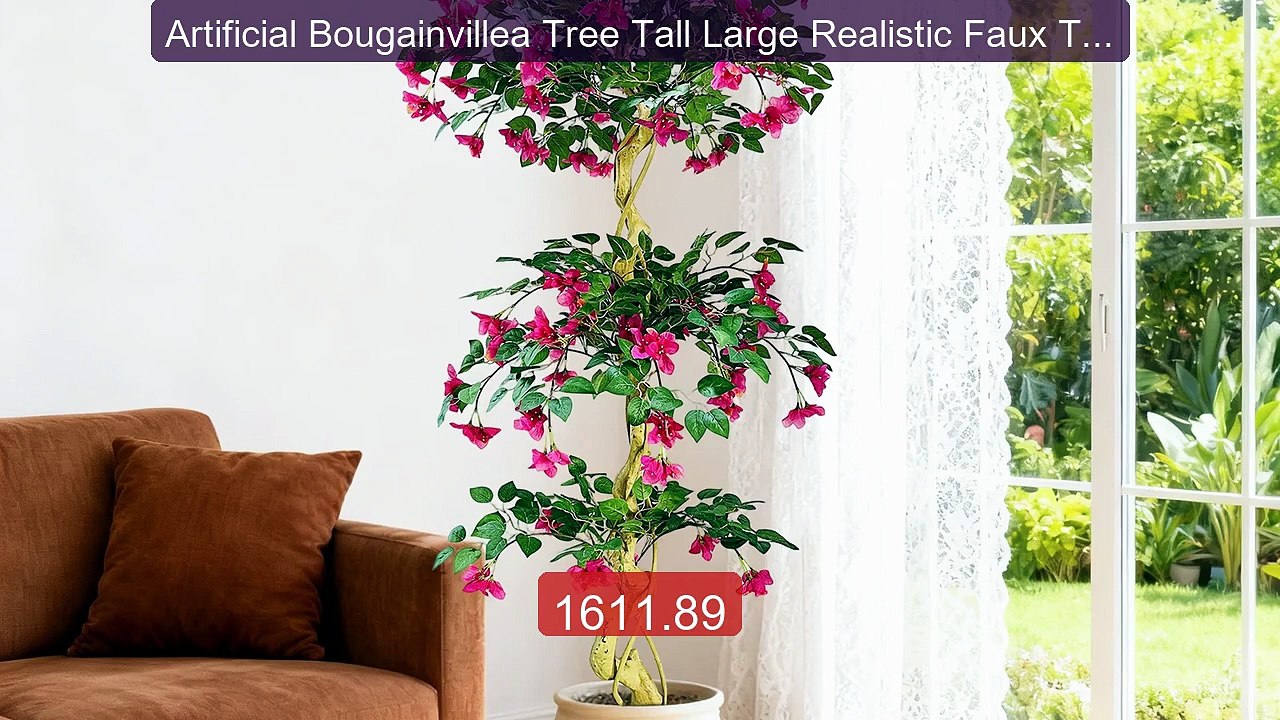 Artificial Bougainvillea Tree Tall Large Realistic Faux Tree In Pot... -- Top Rated 2026 | Buy Now!