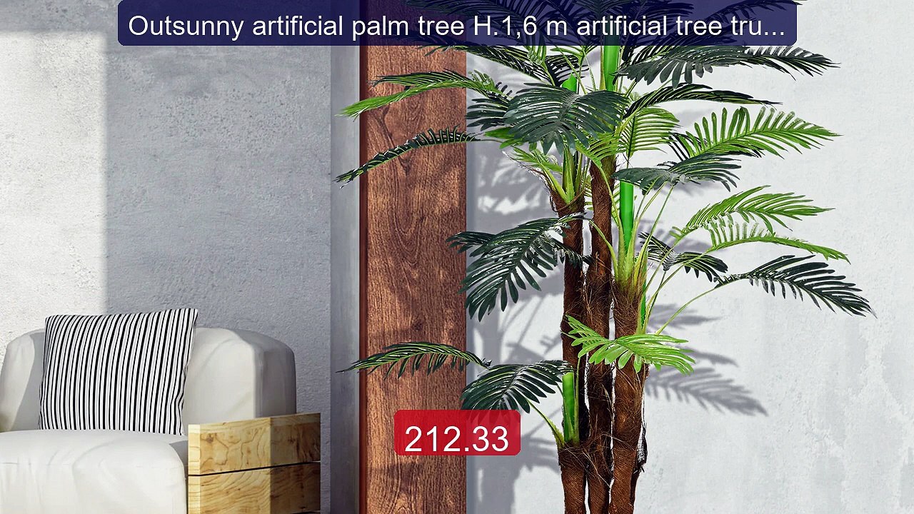 Outsunny artificial palm tree H.1,6 m artificial tree trunk Br... -- Best Buy 2026 | Great Quality!