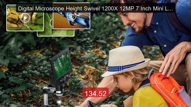 Digital Microscope Height Swivel 1200X 12MP 7 Inch Mini LCD Sc... Best Buy 2026 | Great Quality!