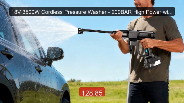 18V 3500W Cordless Pressure Washer - 200BAR High Power with 1... Amazing Value 2026 | Must Have!