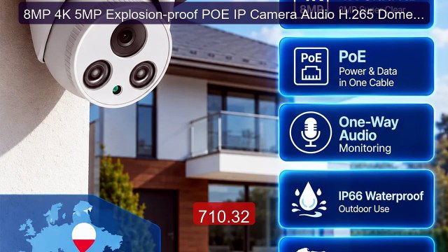 8MP 4K 5MP Explosion-proof POE IP Camera Audio H.265 Dome Home... Hot Deal 2026 | Limited Offer!